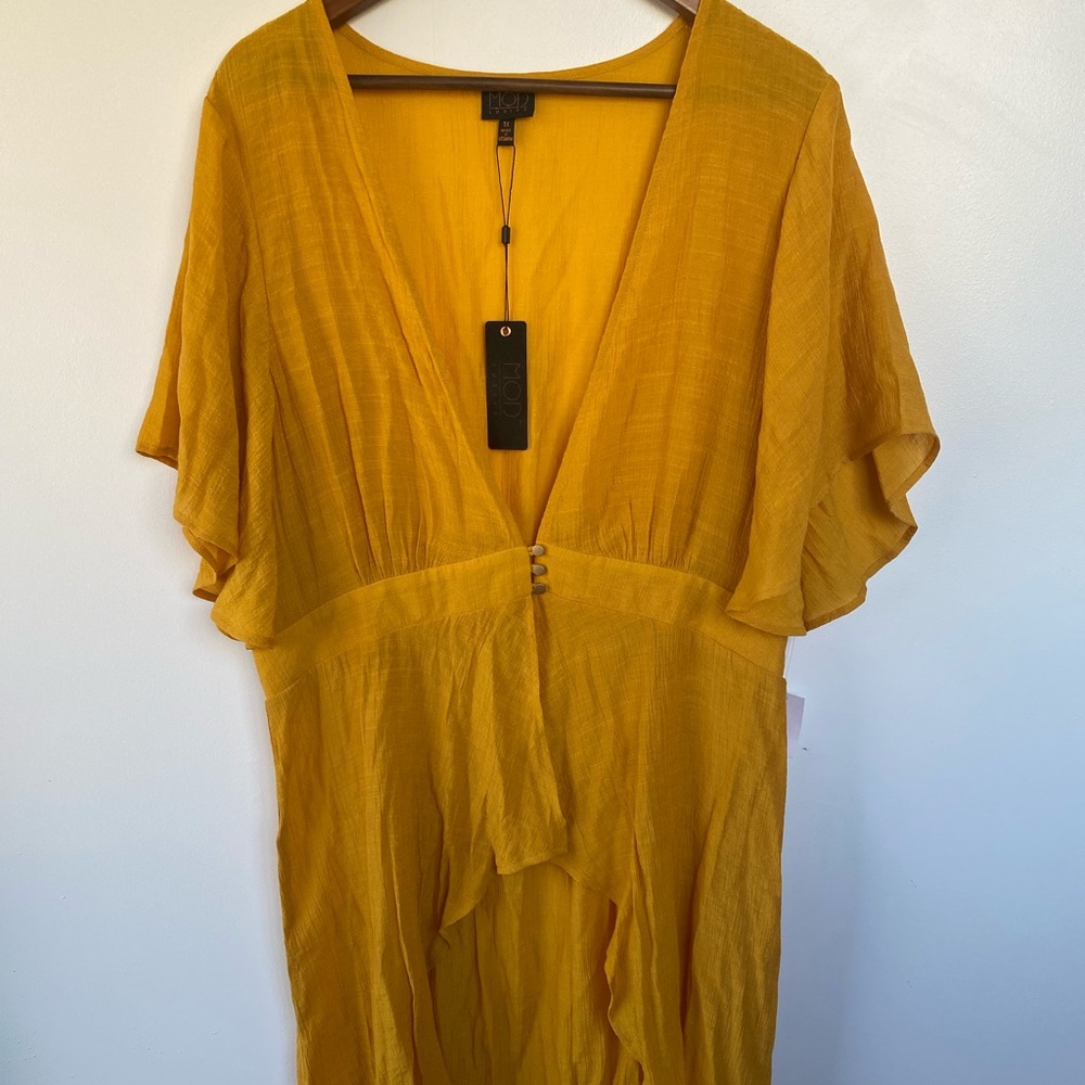 Mod.lusive Mustard High Low Cardigan Size 1X